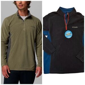 Columbia Navy & Blue w/ Red Accent Klamath Range II Half Zip Fleece Pullover M